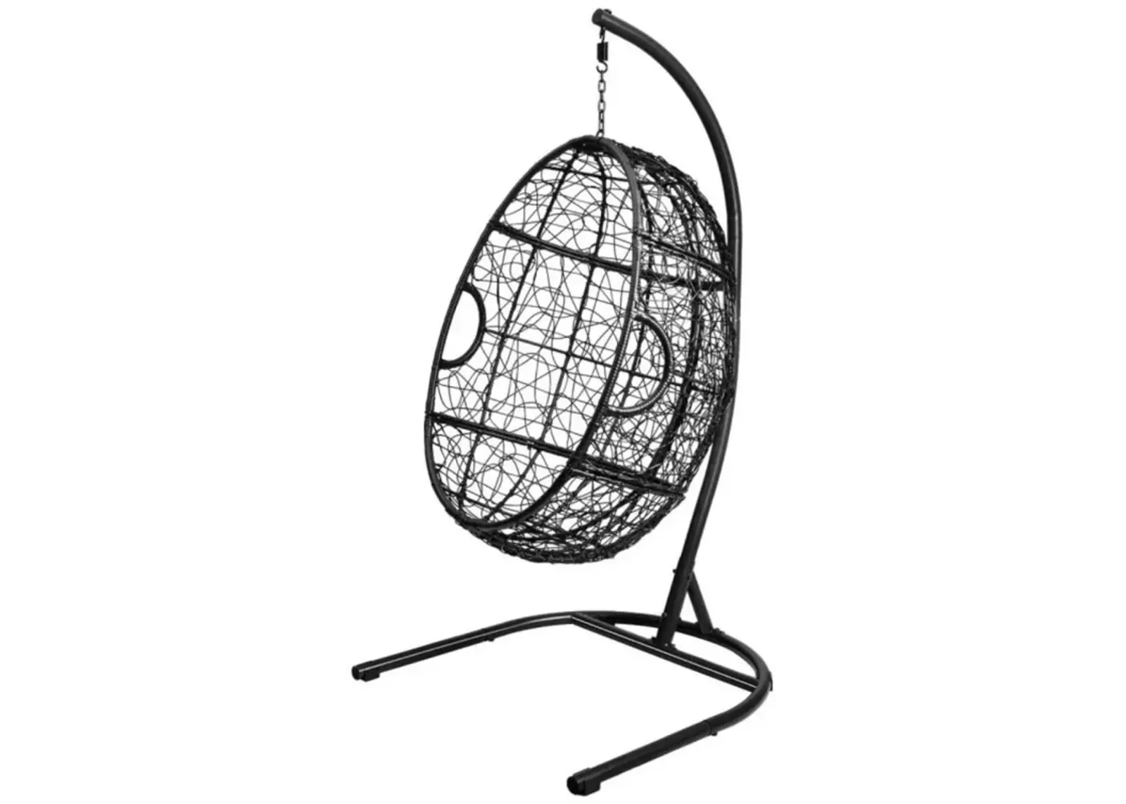 Hivvago Hanging Cushioned Hammock Chair with Stand -Gray