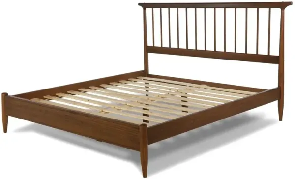 Mid-Century Platform Bed Frame With Stylish Headboard with Sturdy Support for Ultimate Comfort