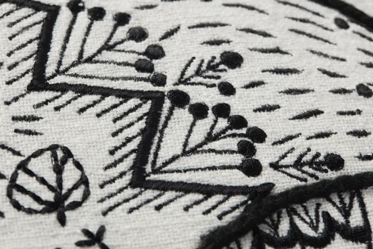 PLL0030 Black/Natural 18"x18" Down Pillow