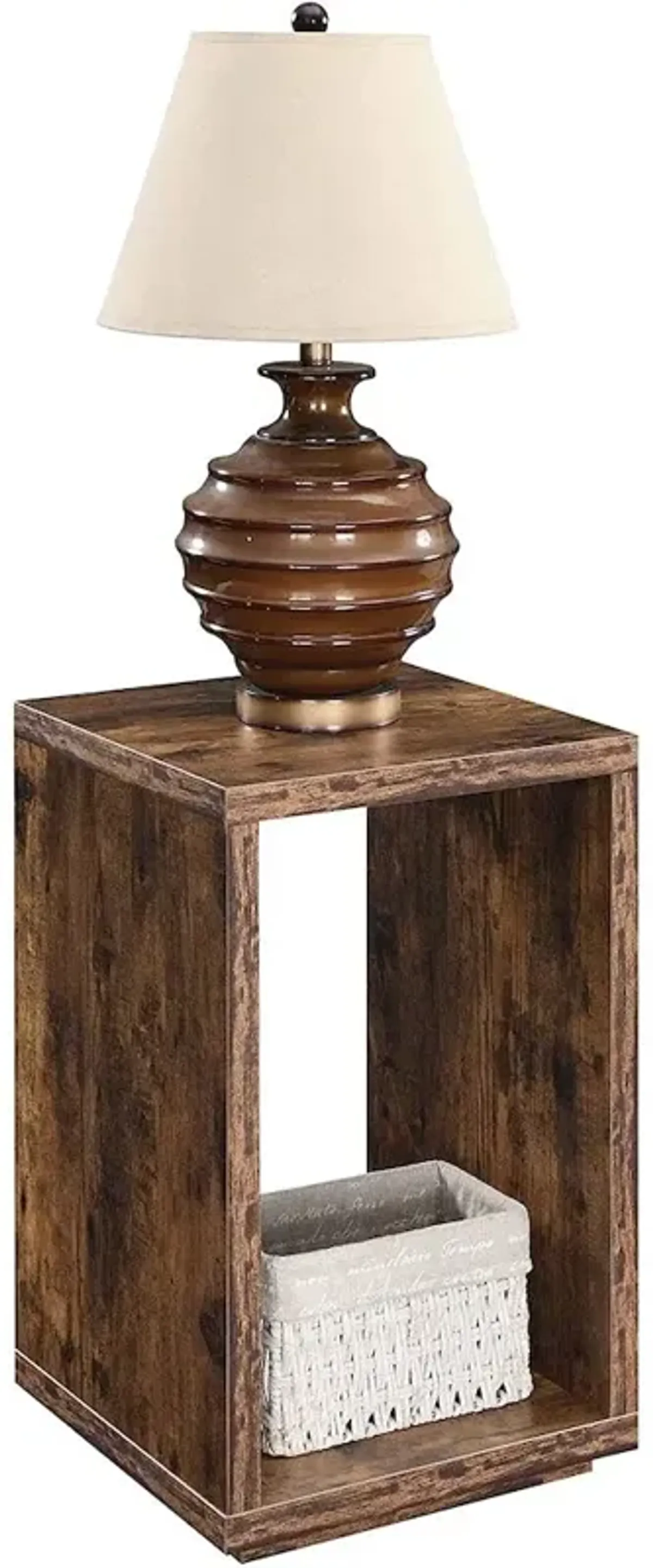 Convenience Concepts Northfield Admiral End Table with Shelf, Barnwood