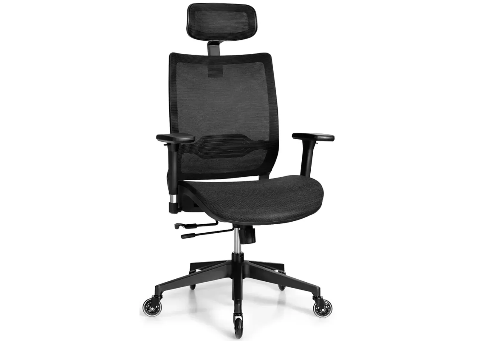 Costway Office Chair Adjustable Mesh Computer Chair with Sliding Seat & Lumbar Support