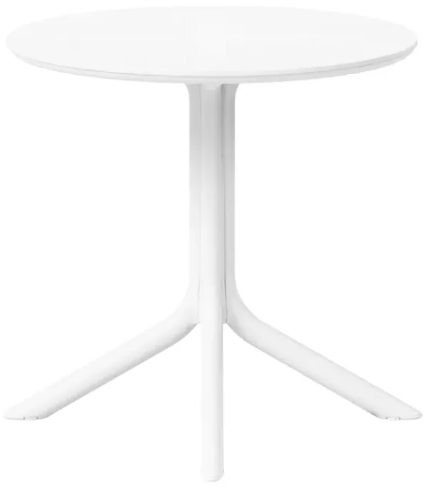 WestinTrends 31.5" Round Plastic Outdoor Patio Dining Table for 4
