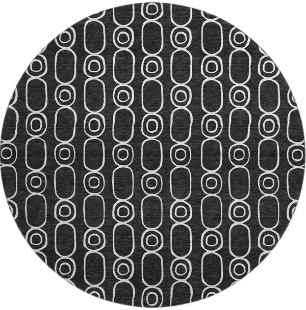 The Reserve TR6 Black 8' Round Rug