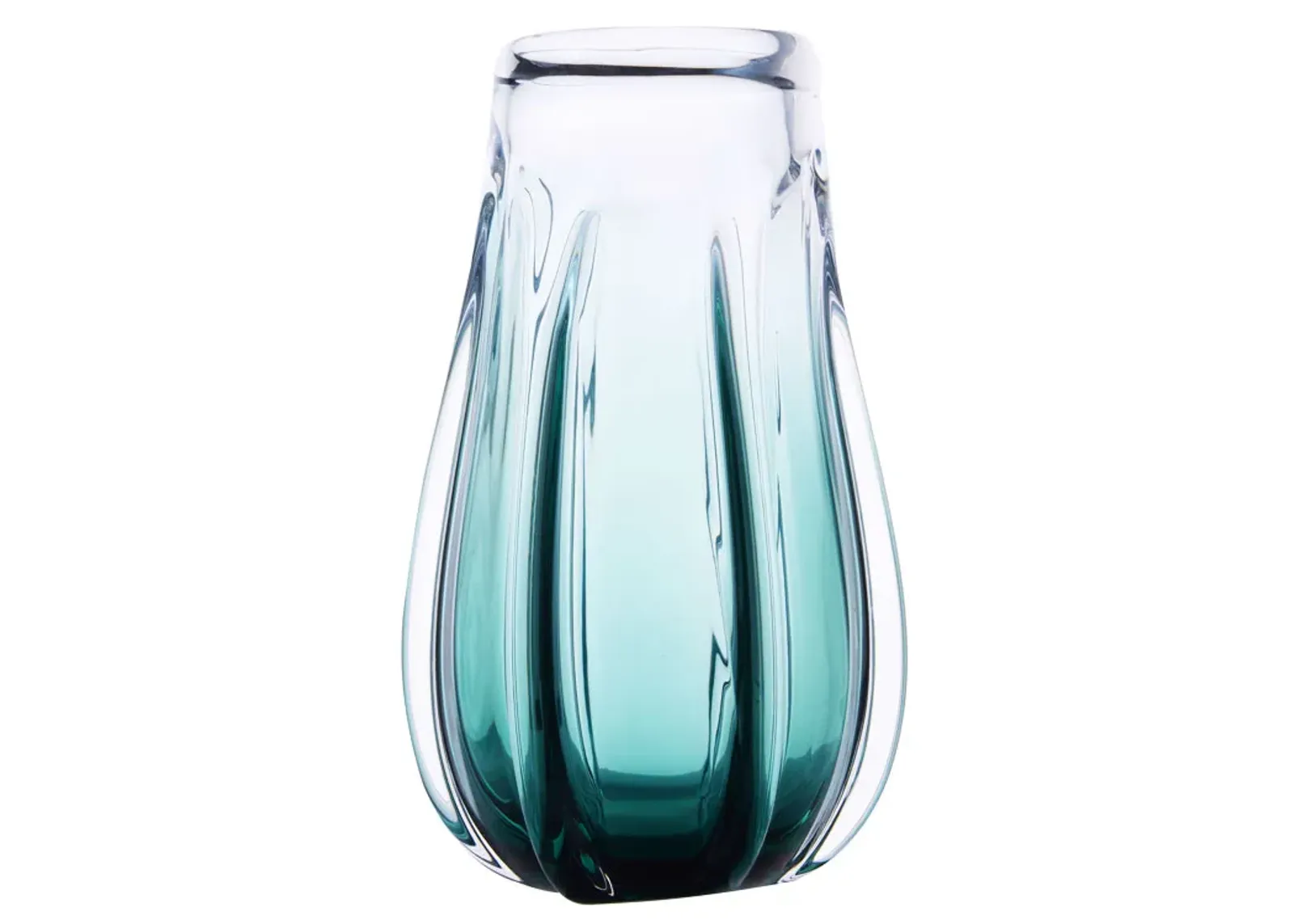 Hand Blown Laine Sommerso Art Glass Vase