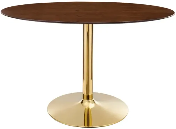 Modway - Verne 48" Oval Dining Table Gold Walnut
