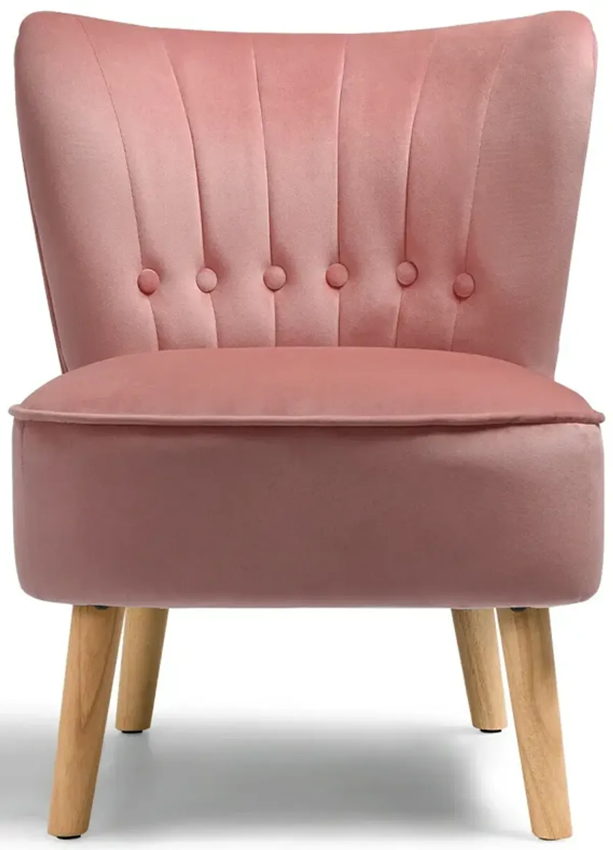 Armless Accent Chair Tufted Velvet Leisure Chair