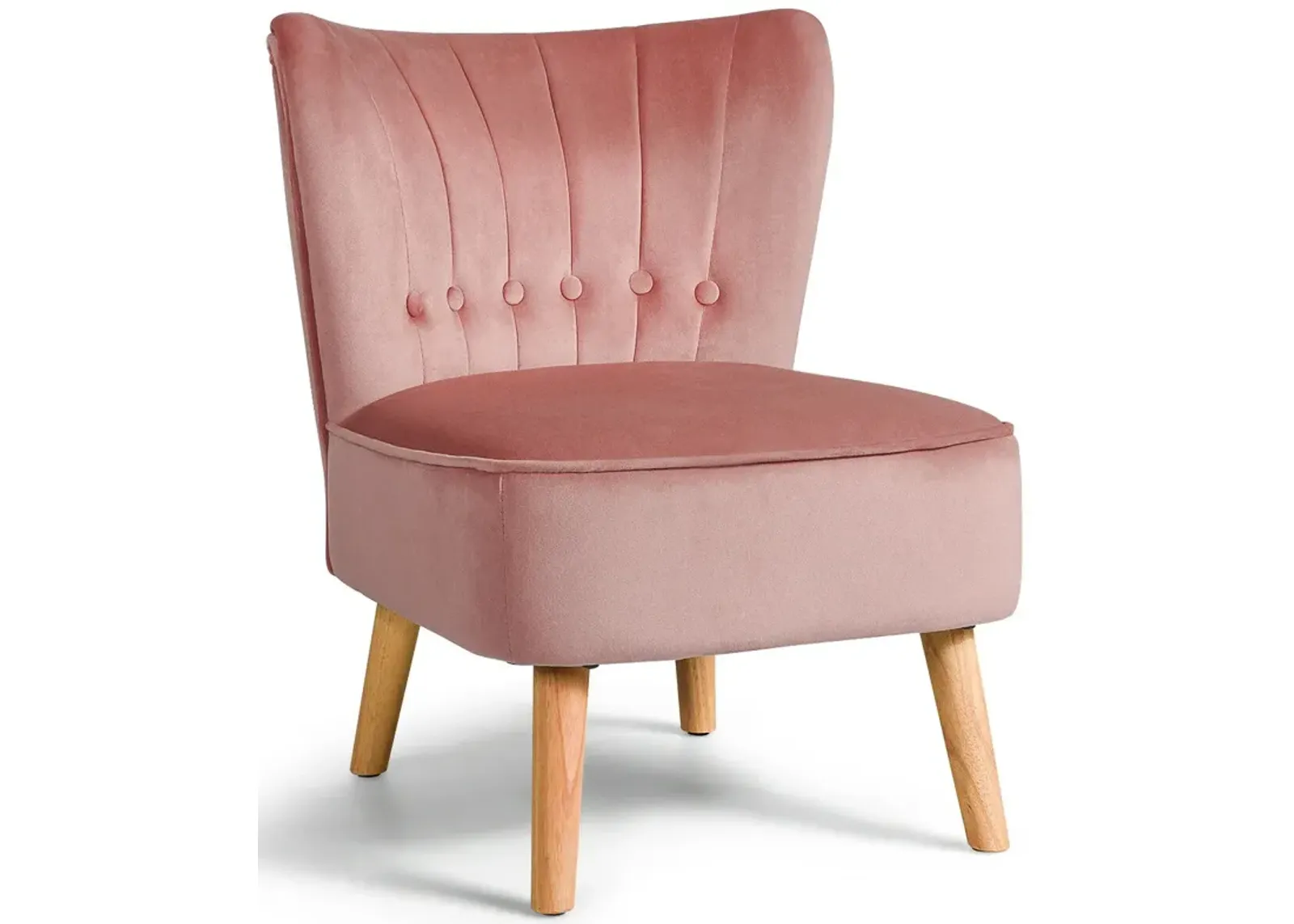 Armless Accent Chair Tufted Velvet Leisure Chair