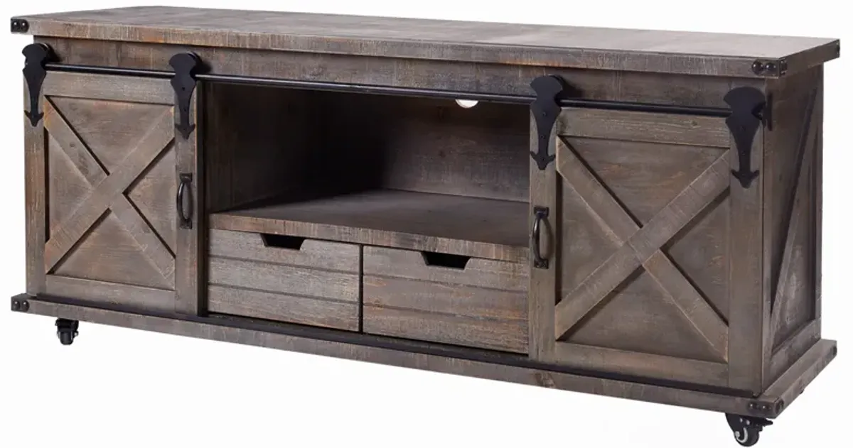 Gray Washed TV Console