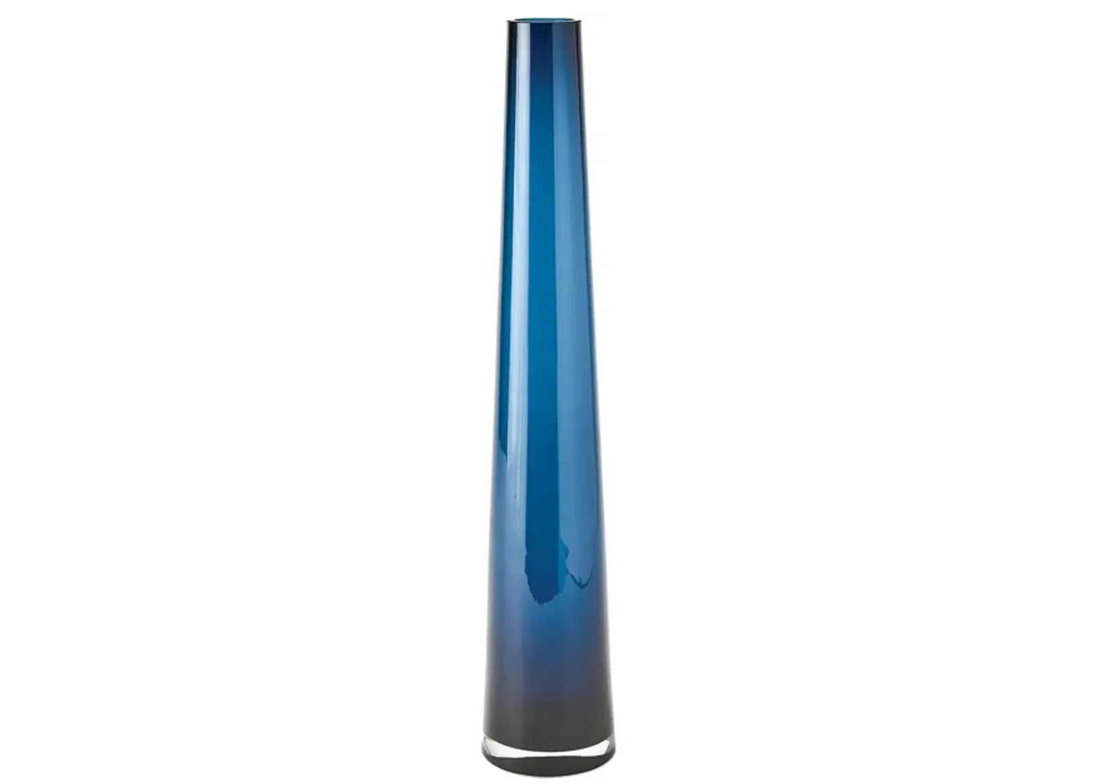 Glass Tower Vase-Blue Small