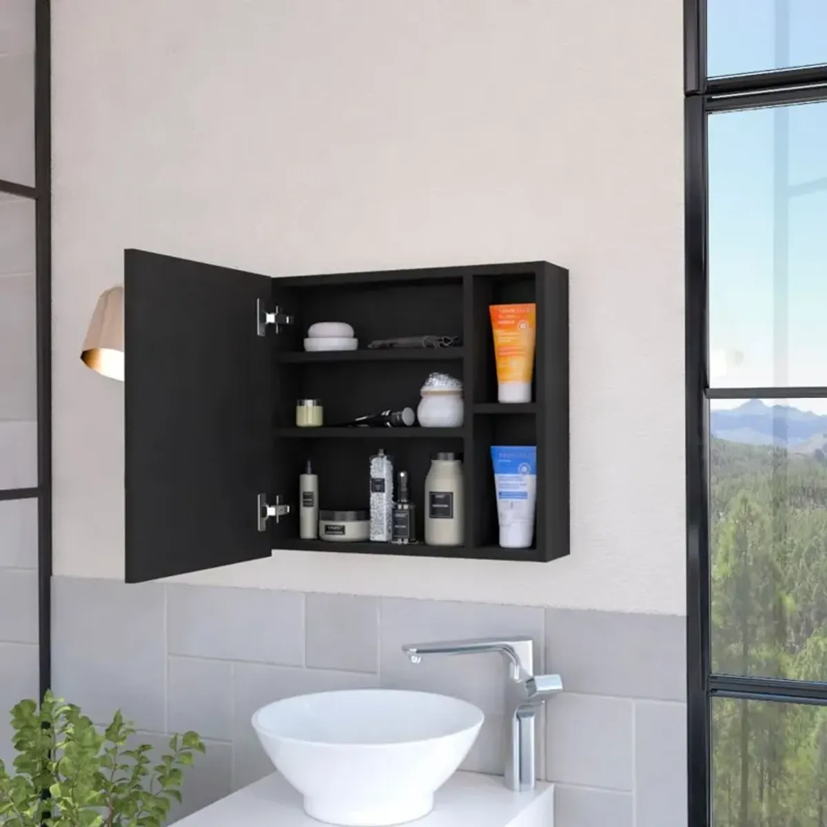 Medicine Cabinet Viking, Bathroom, Black