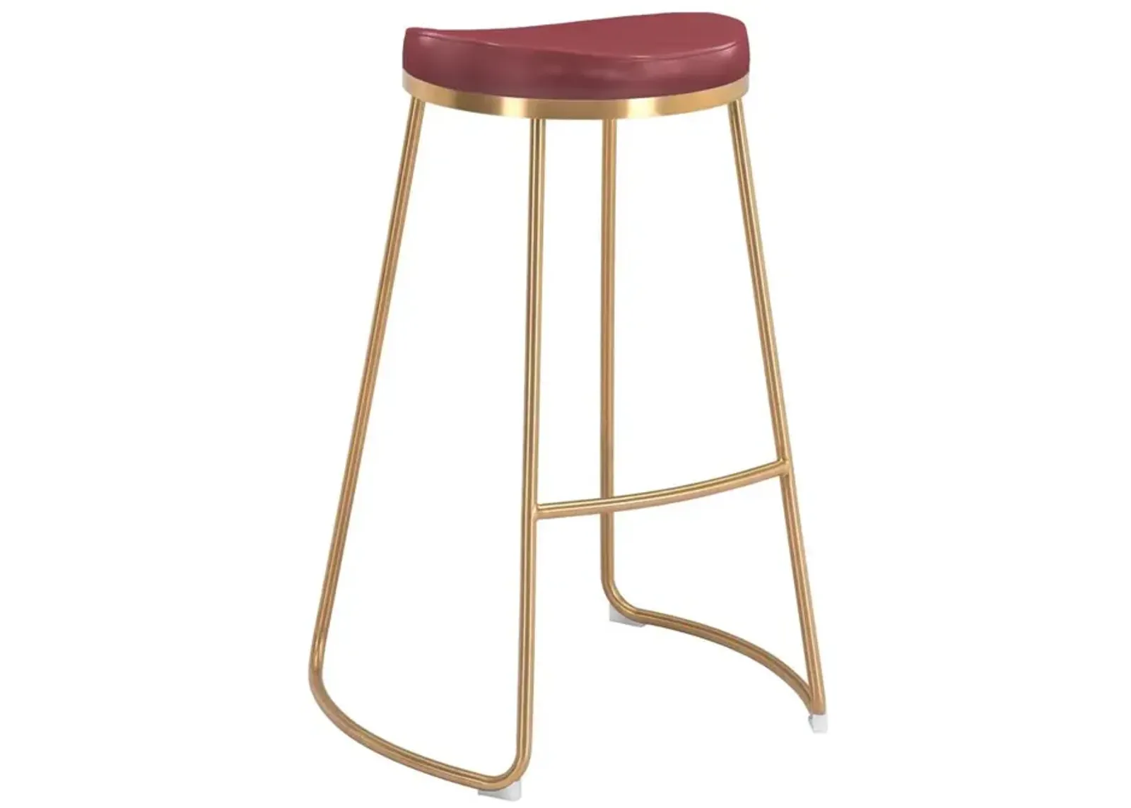 Belen Kox Bree Barstool (Set of 2), Burgundy, Belen Kox