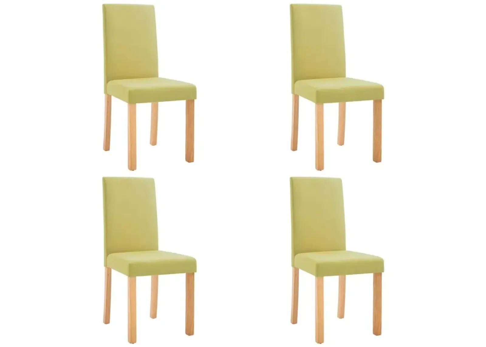 vidaXL Dining Chairs 4 pcs Green Fabric, 249225