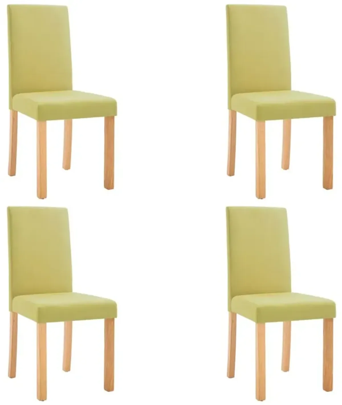 vidaXL Dining Chairs 4 pcs Green Fabric, 249225