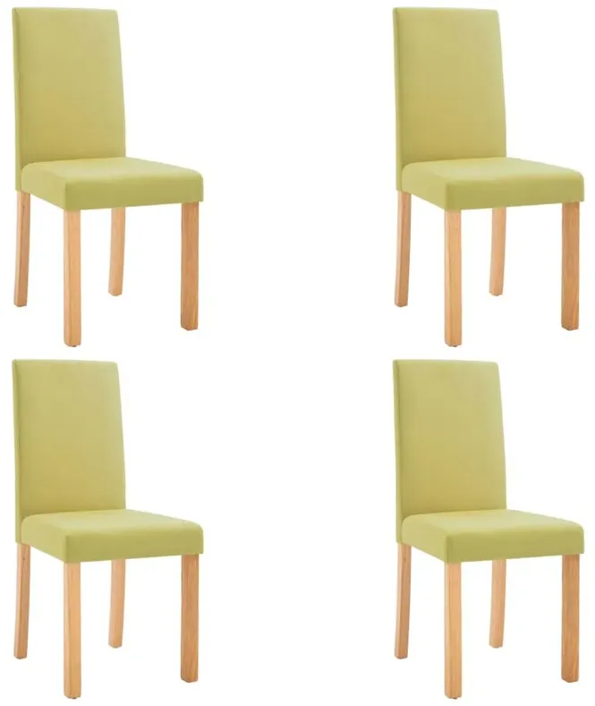 vidaXL Dining Chairs 4 pcs Green Fabric, 249225