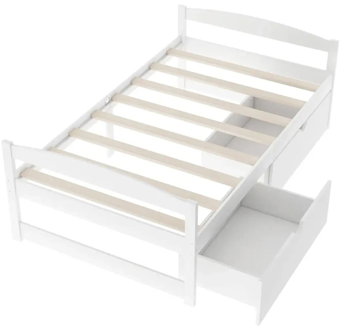 Merax Simple Style Platform Bed with Drawers