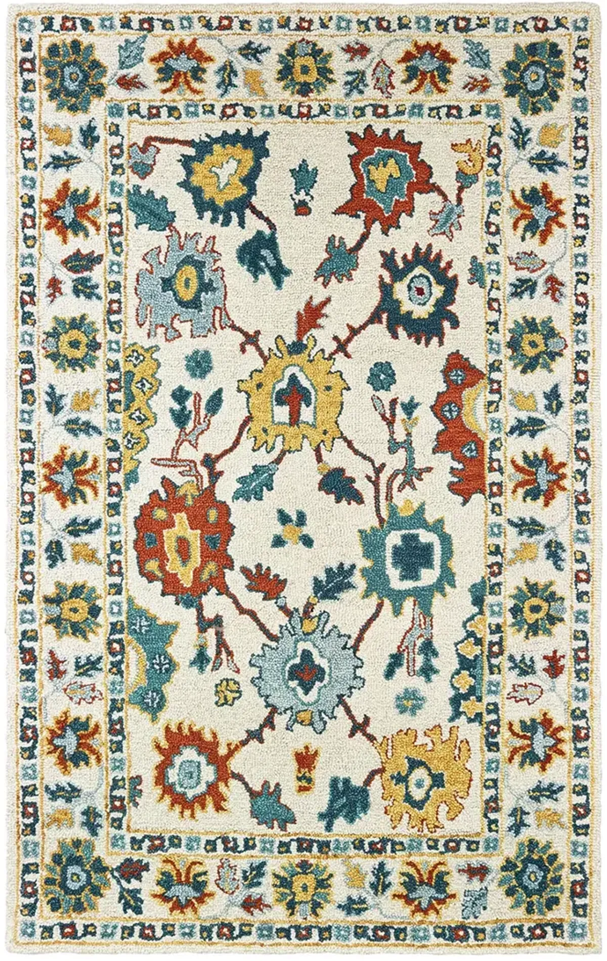 Zahra 3'6" x 5'6" Ivory Rug