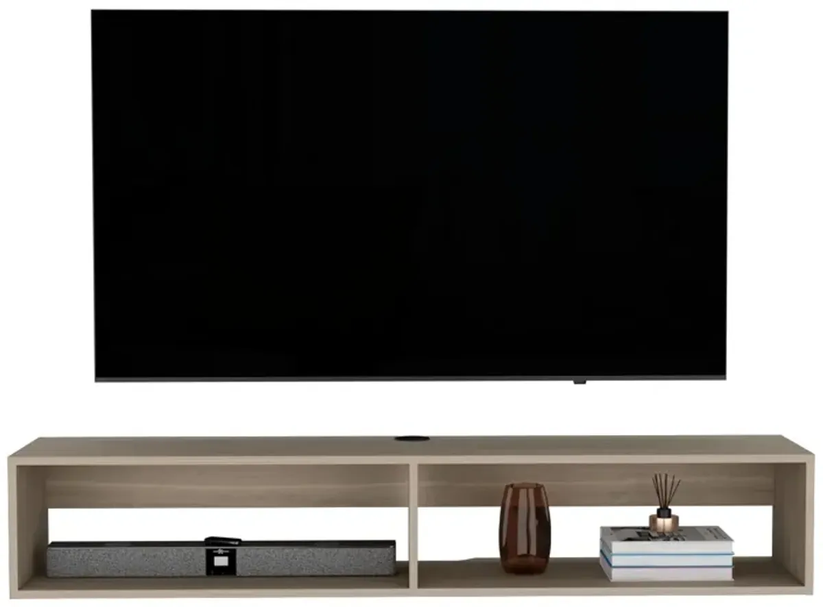 Floating Tv Stand Moore, Living Room, White Oak