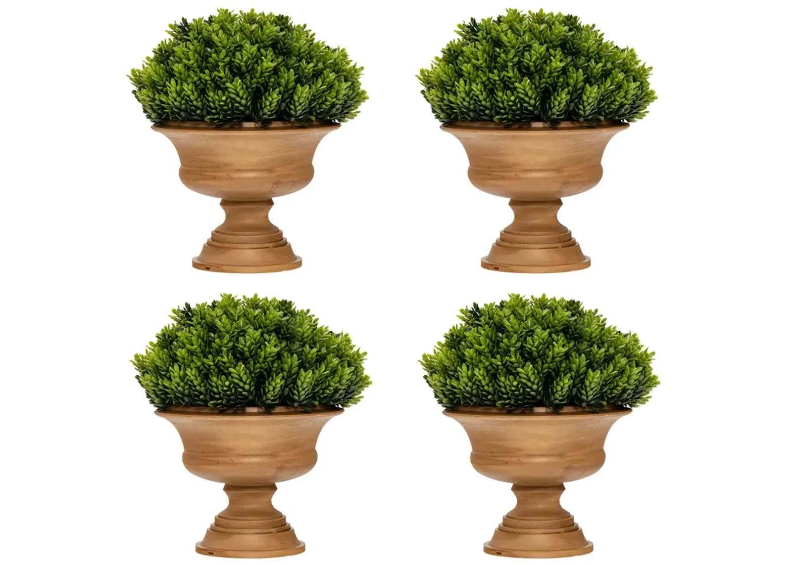 4 Pack Artificial Boxwood Topiary Trees