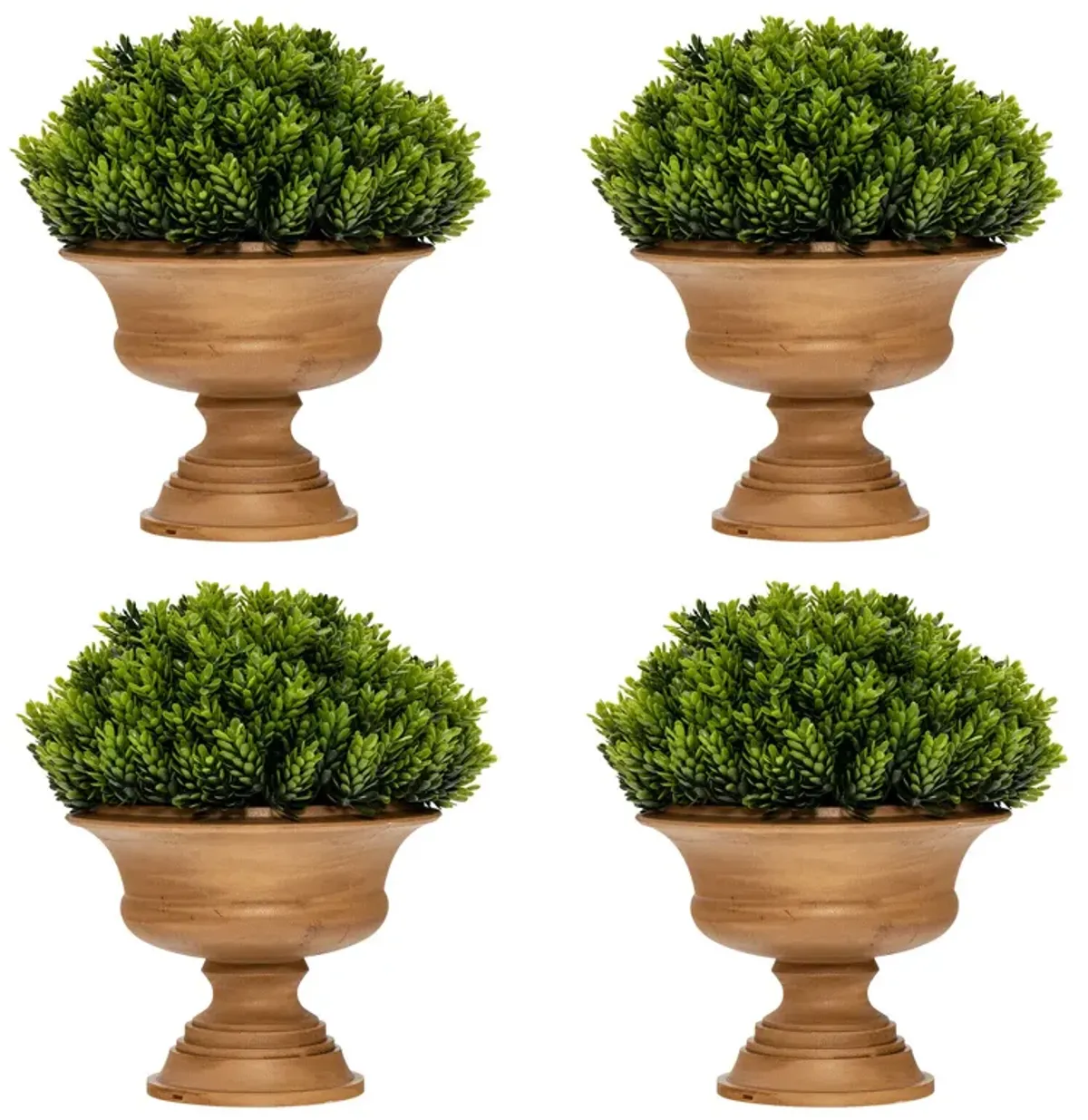 4 Pack Artificial Boxwood Topiary Trees