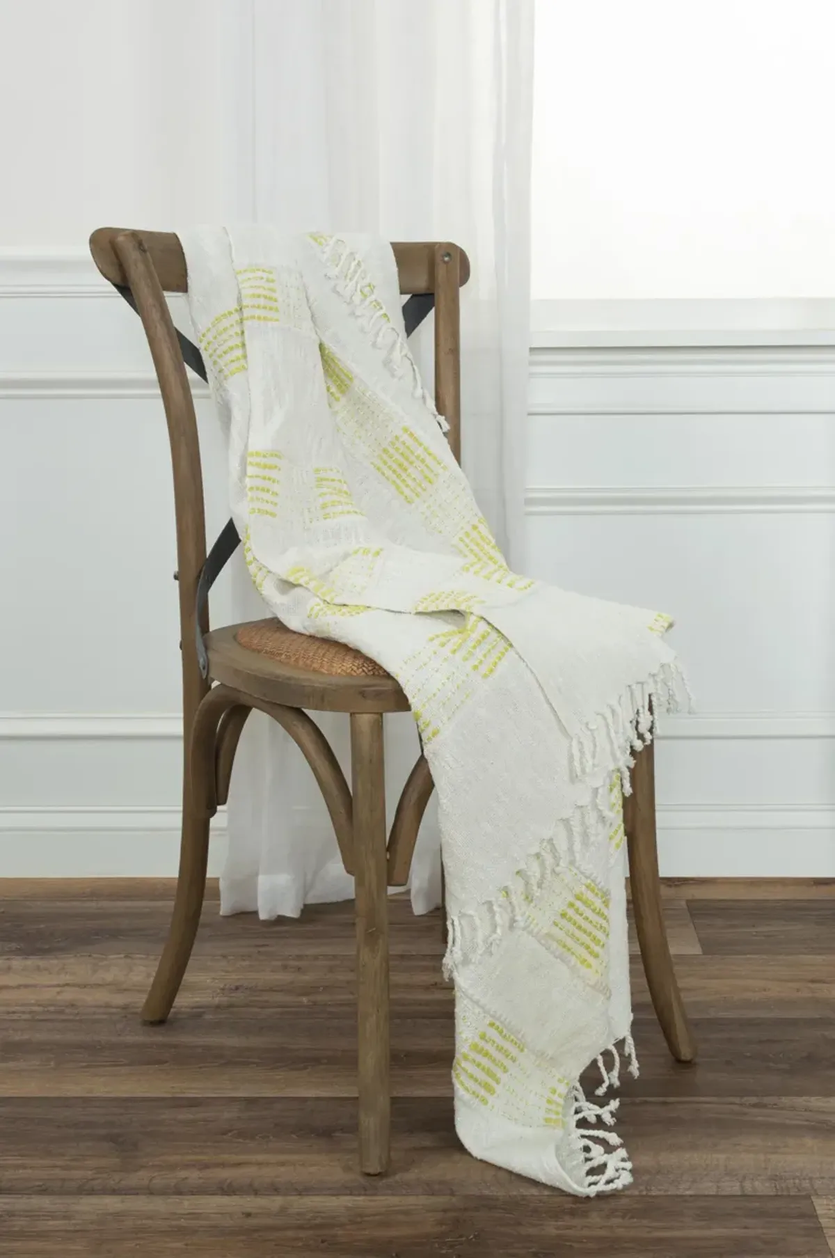 Yellow/Natural 50" x 60" Throw Blanket