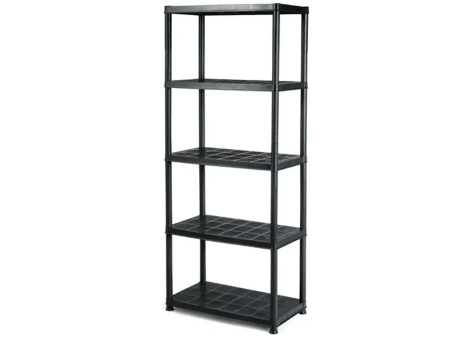 Hivvago Black 5 Tier Heavy Duty Shelving Unit Bookcase Garage Kitchen Storage Shelf