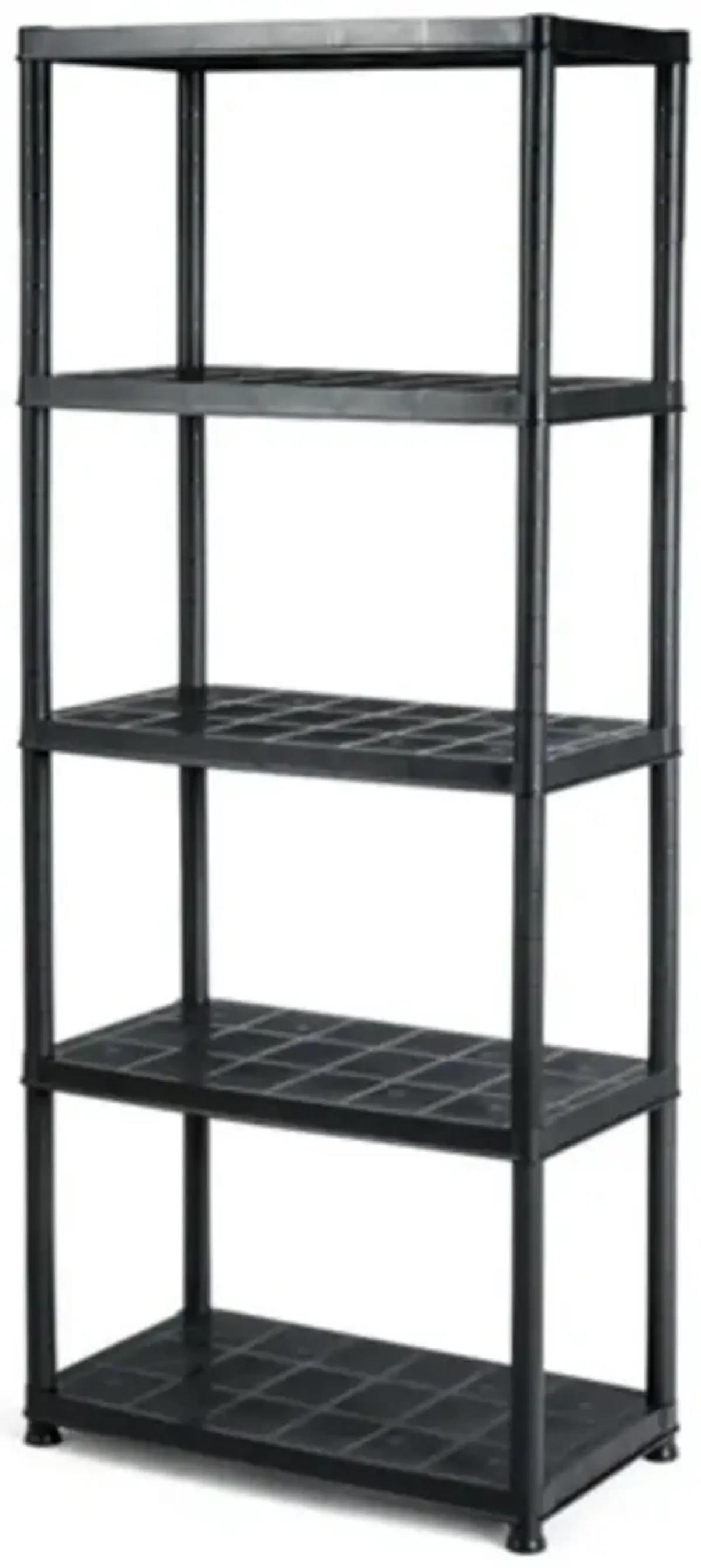 Hivvago Black 5 Tier Heavy Duty Shelving Unit Bookcase Garage Kitchen Storage Shelf