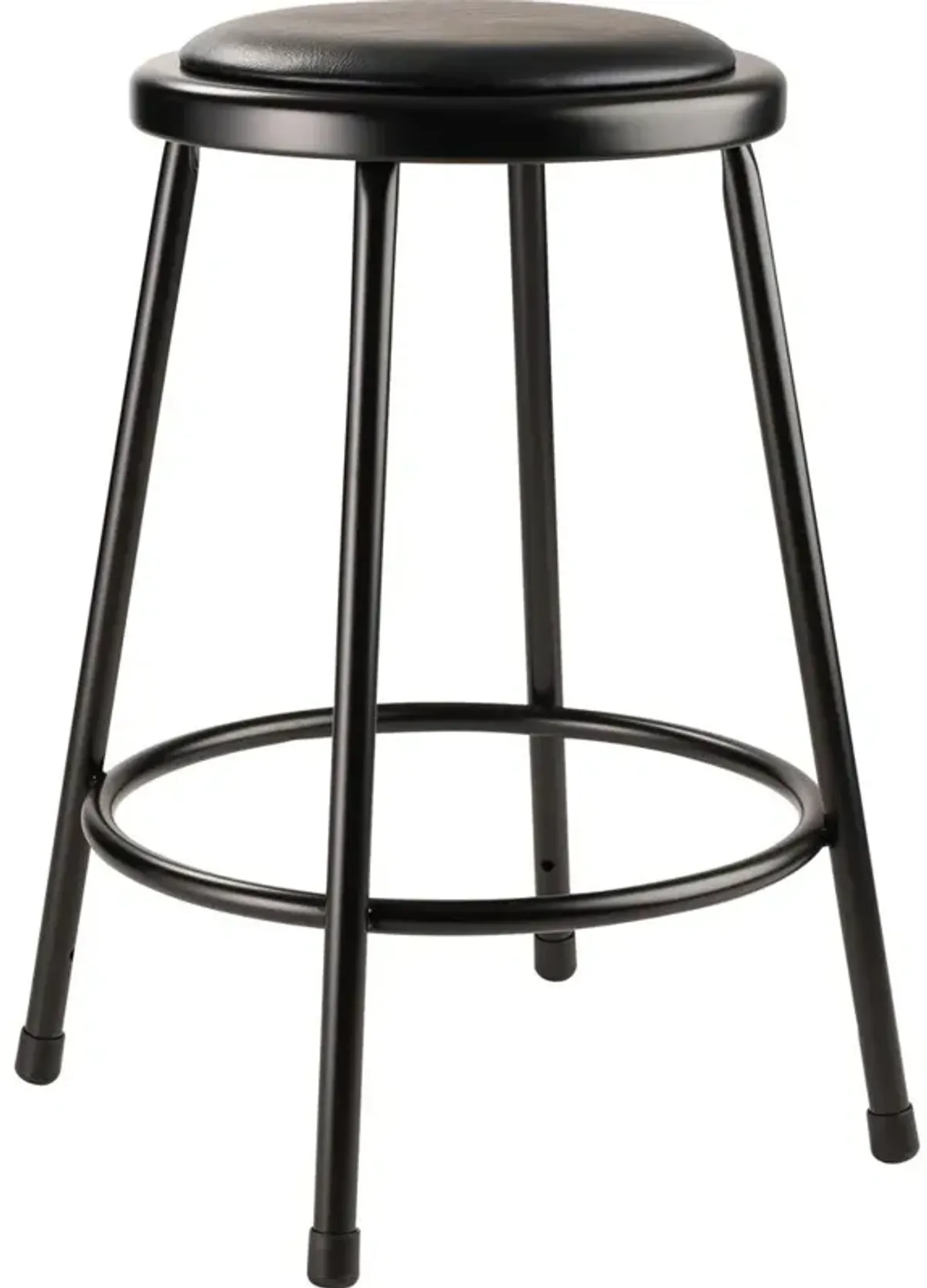 NPS® 24" Heavy Duty Vinyl Padded Steel Stool, Black