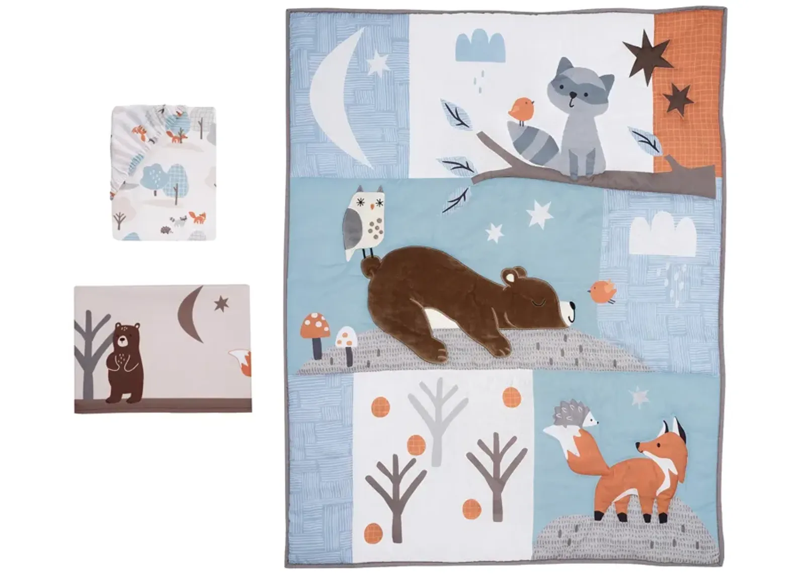 Bedtime Originals Sleepytime Bear Woodland 3-Pc Baby Nursery Crib Bedding Set