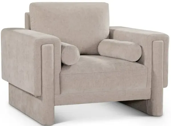 Meridian Furniture Madeline Beige Chenille Fabric Chair