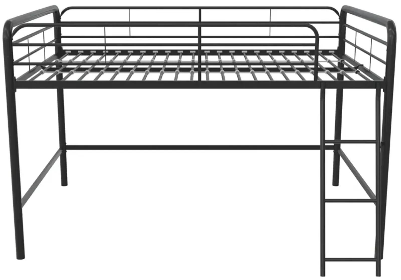 DHP Jett Junior Full Metal Loft Bed, Black