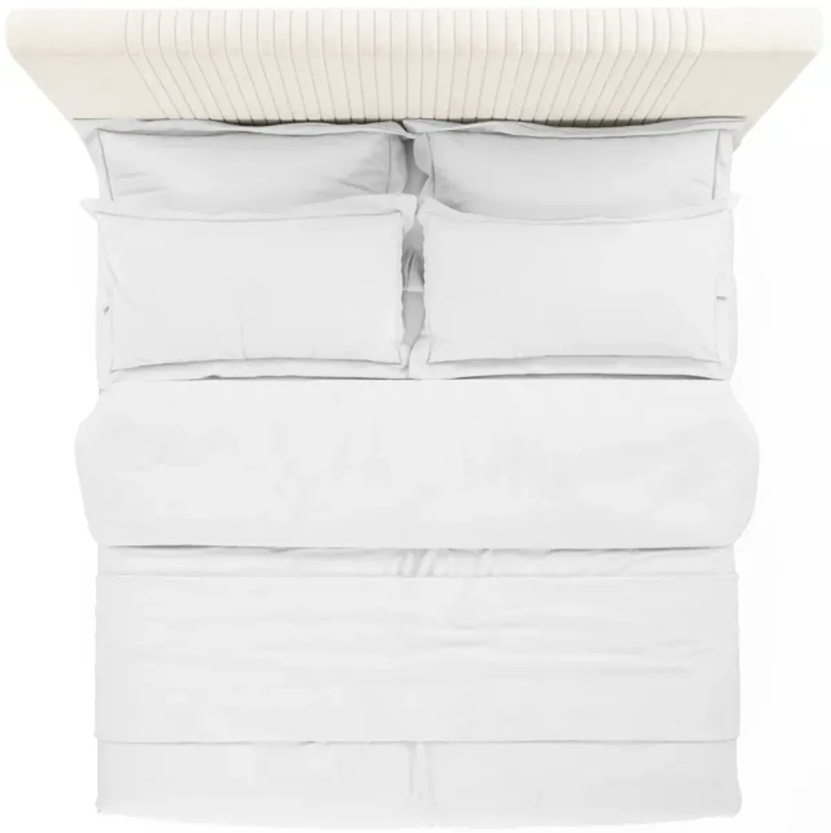 Blanc King Upholstered Panel Bed