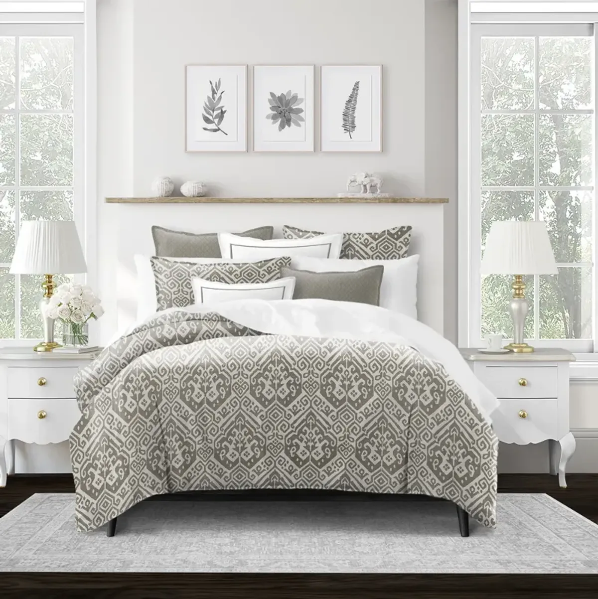 6ix Tailors Fine Linens Teagan Truffle Comforter Set