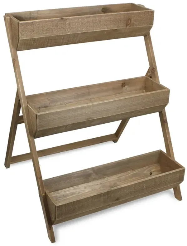 Hivvago 3 Tier Wooden Shelves Storage Plant Stand