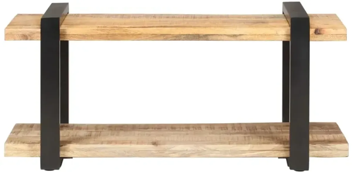 vidaXL TV Cabinet 35.4"x15.7"x15.7" Rough Mango Wood