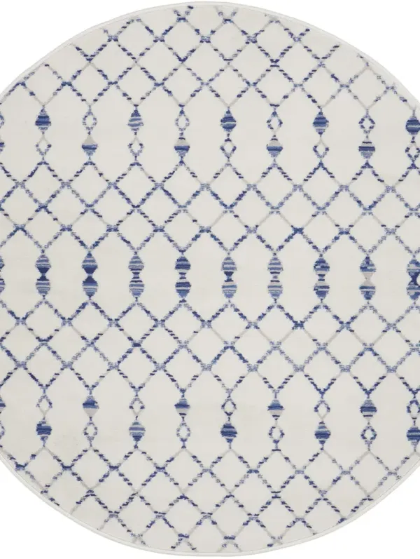 Whimsicle WHS02 Ivory 5' x Round Rug