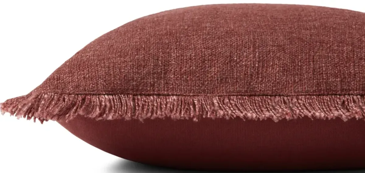 Sable PAL0033 Wine 18''x18'' Down Pillow by Amber Lewis x Loloi