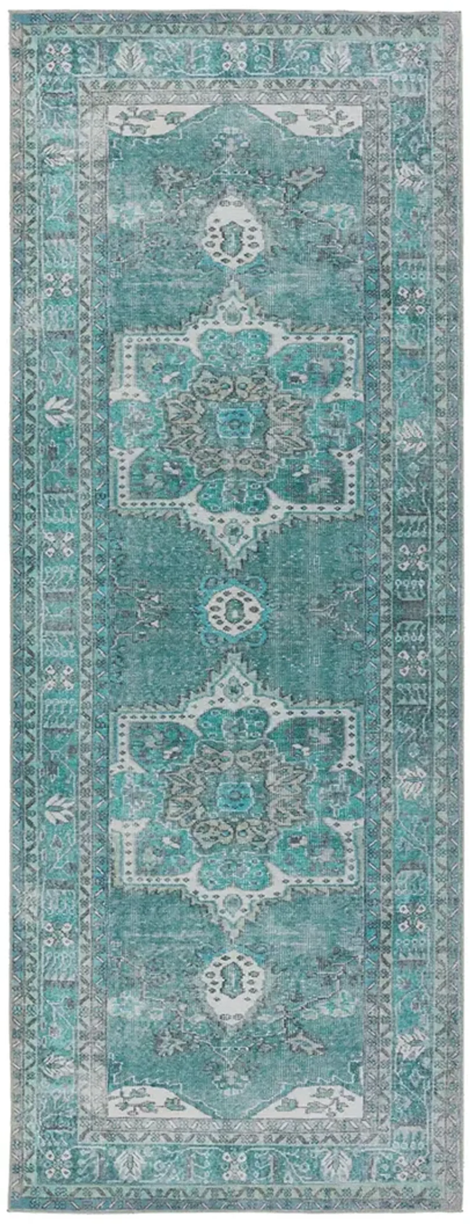 Harman Hold K Lester Tamara Blue 3'1" x 8' Runner Rug