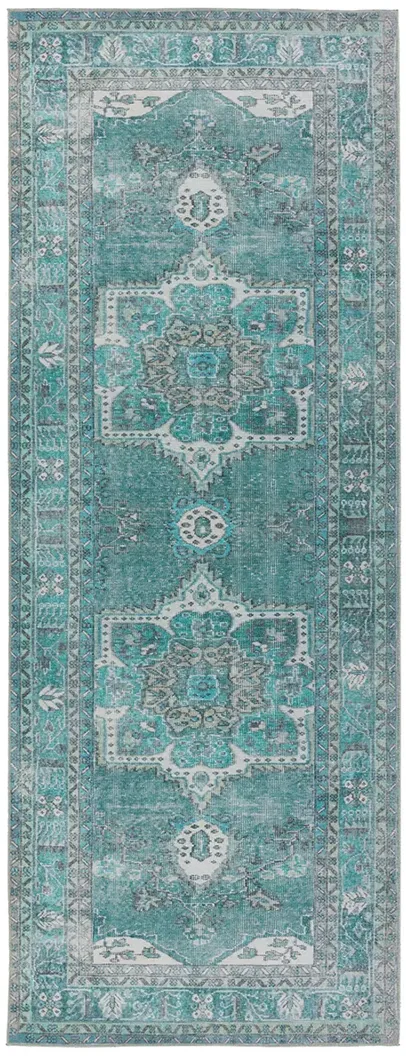 Harman Hold K Lester Tamara Blue 3'1" x 8' Runner Rug