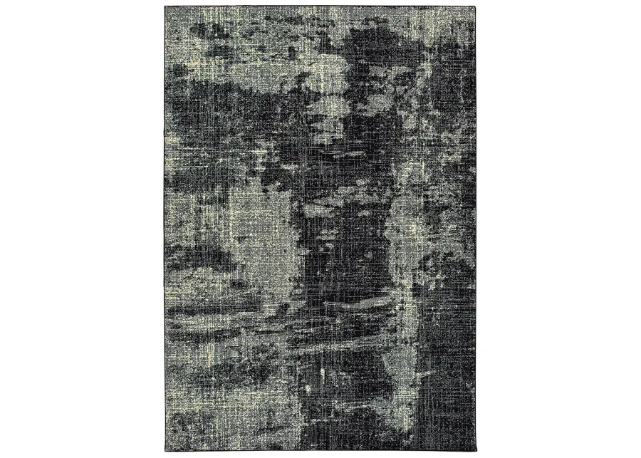 Luna 5'3" x 7'6" Black Rug