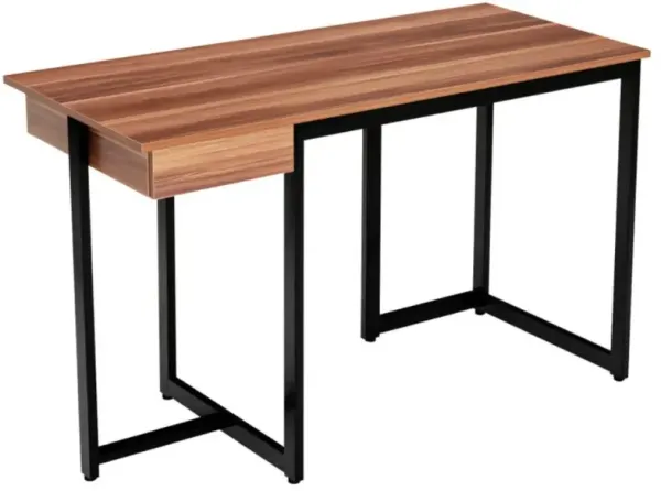 Hivvago Computer Desk with Metal Frame and Adjustable Pads