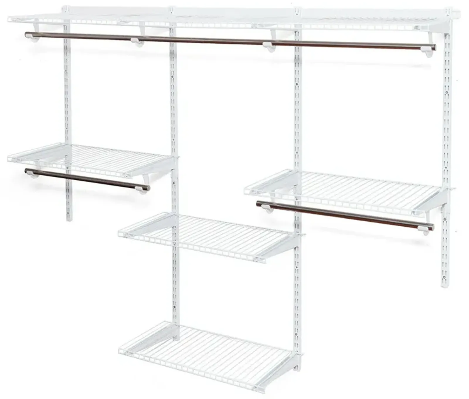 Adjustable Wall Mounted Closet Rack System with Shelf