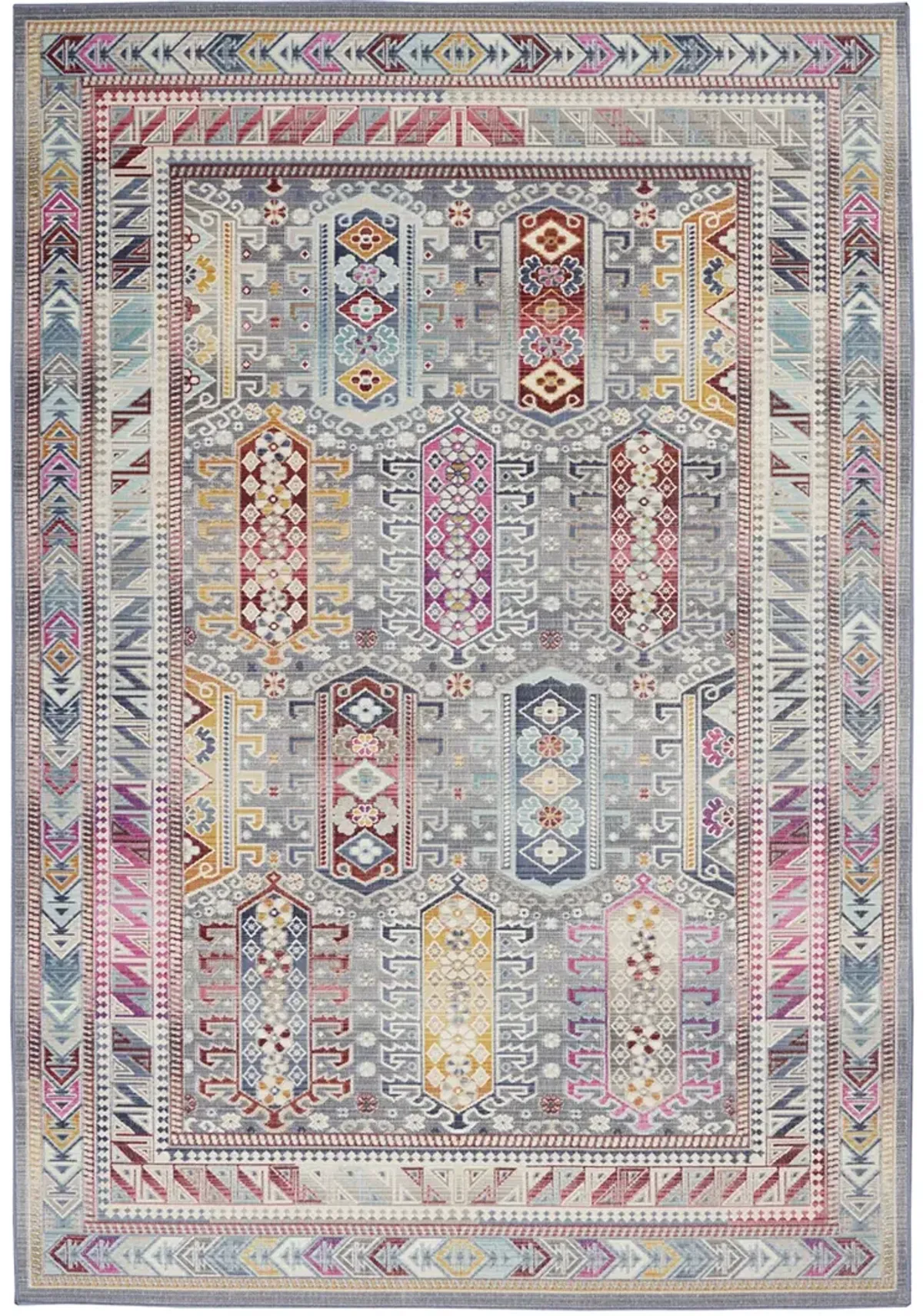 Vintage Kashan VKA06 Gray/Multicolor 4' x 6' Rug