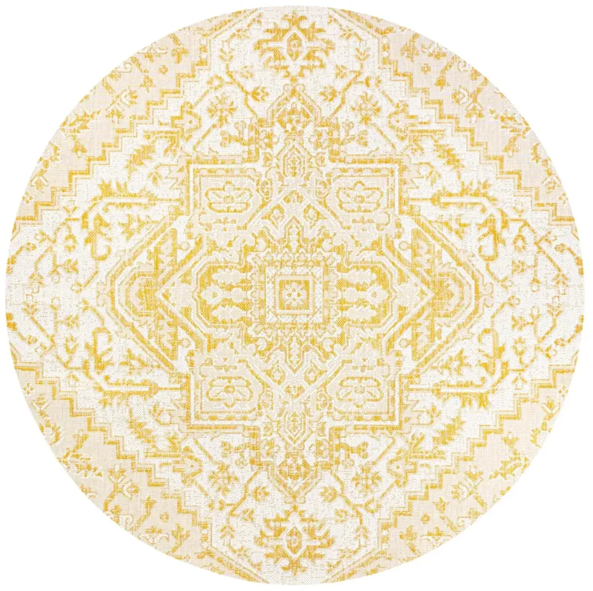 Estrella Bohemian Medallion Textured Weave Indoor/Outdoor Area Rug