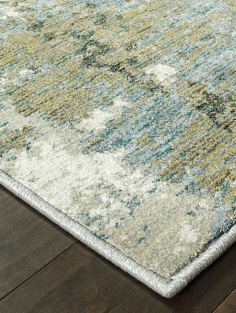 Evolution 2'6" x 12' Blue Rug