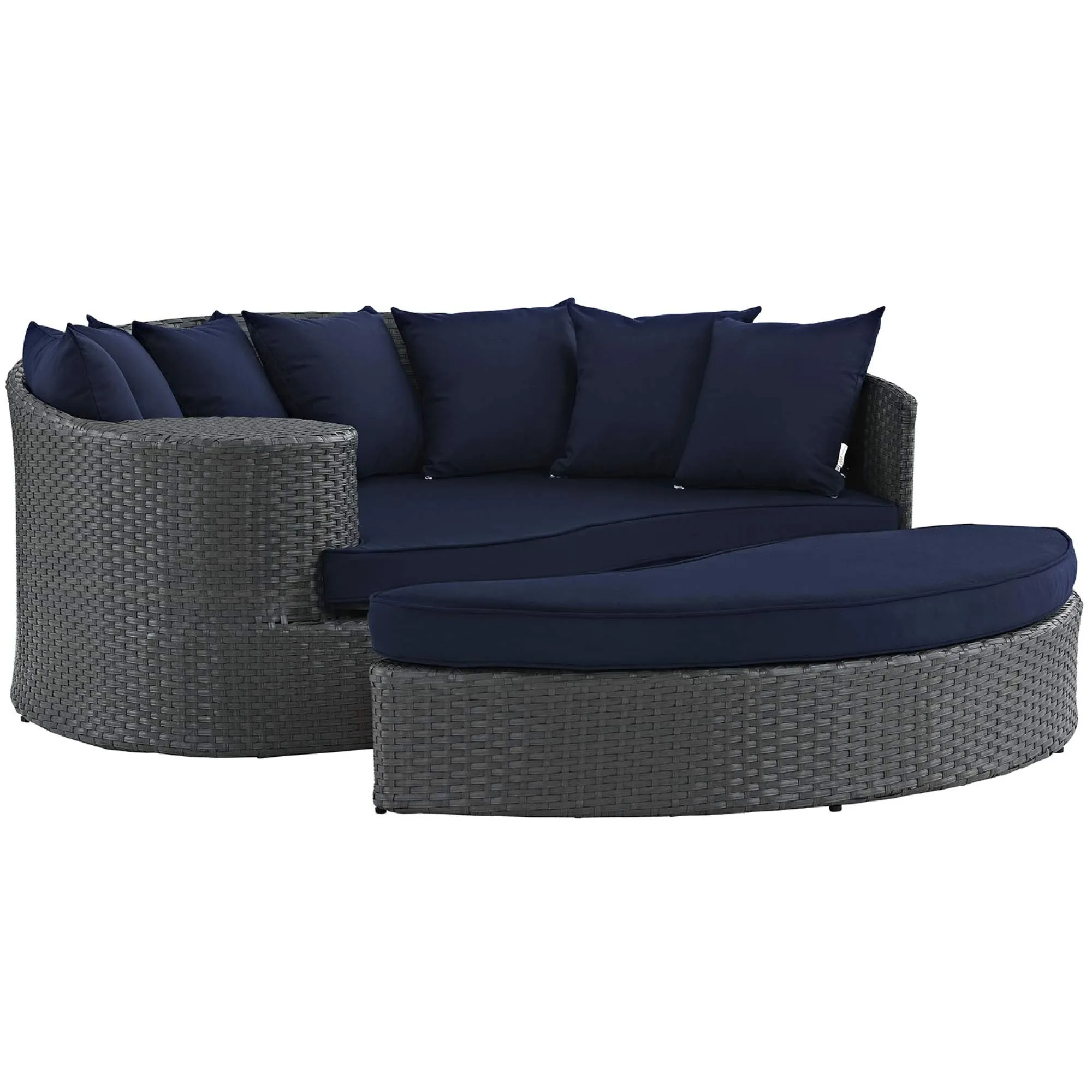 Sojourn Outdoor Patio Furniture Collection - Sectional Sofa Daybed with Sunbrella Cushions, UV Protection, and Aluminum Frame