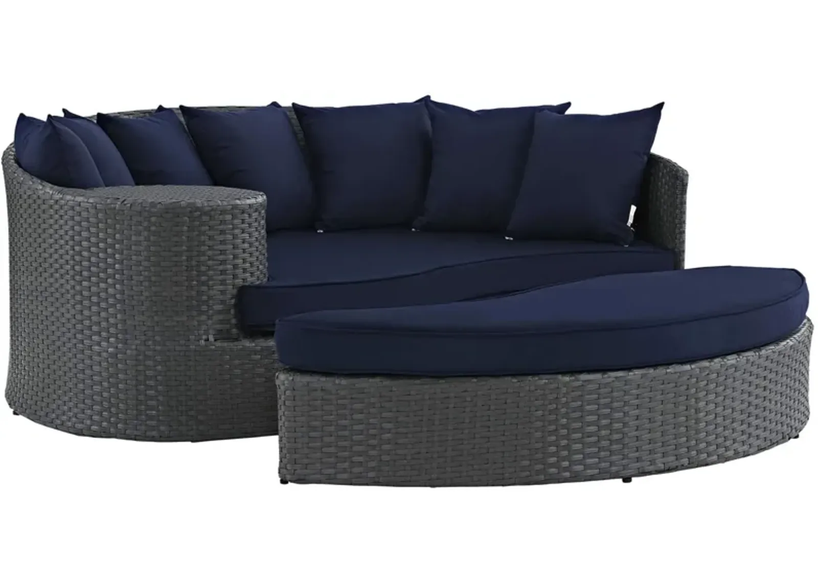 Sojourn Outdoor Patio Furniture Collection - Sectional Sofa Daybed with Sunbrella Cushions, UV Protection, and Aluminum Frame