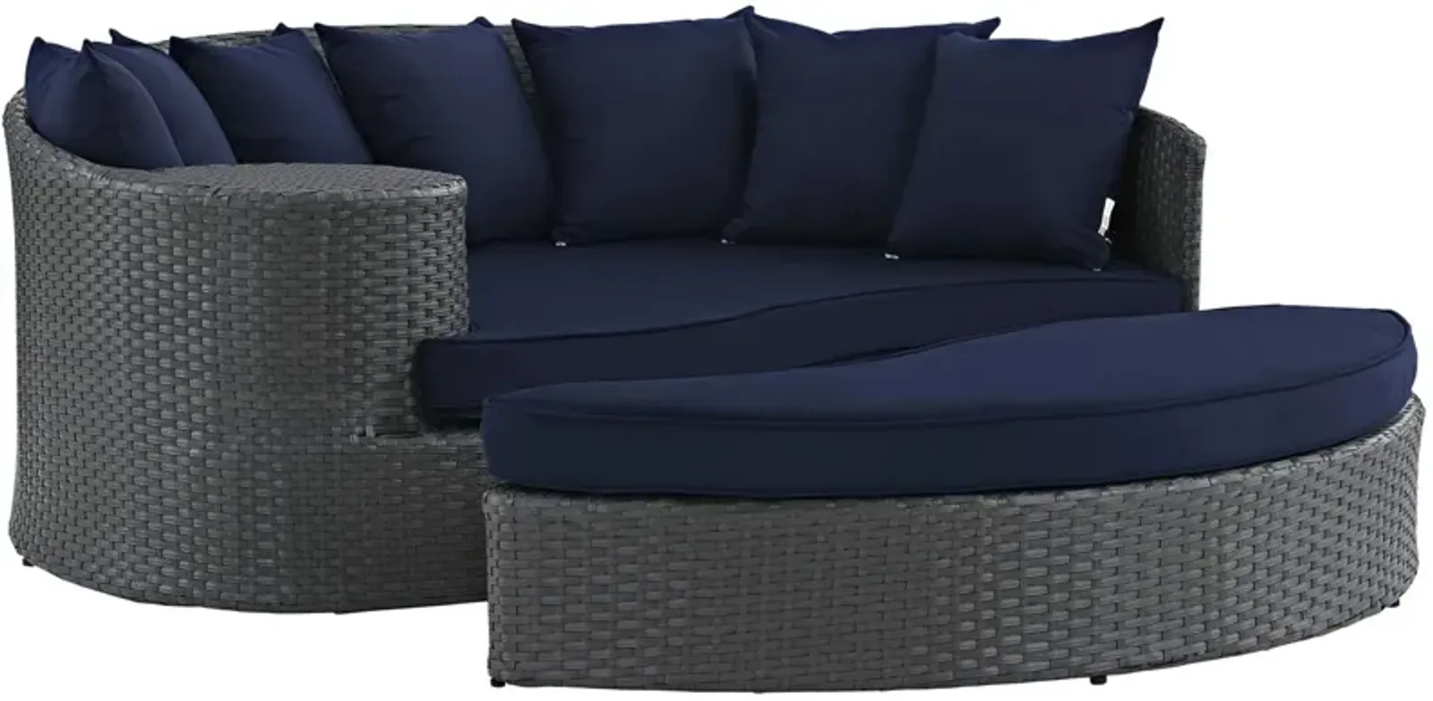 Sojourn Outdoor Patio Furniture Collection - Sectional Sofa Daybed with Sunbrella Cushions, UV Protection, and Aluminum Frame