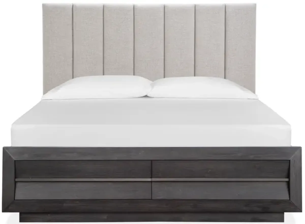 King Upholstered Storage Bed