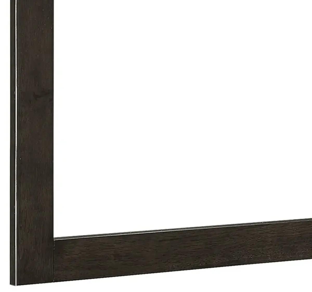 35 x 42 Inch Rectangular Wood Frame Dresser Mirror, Molded, Charcoal Gray - Benzara