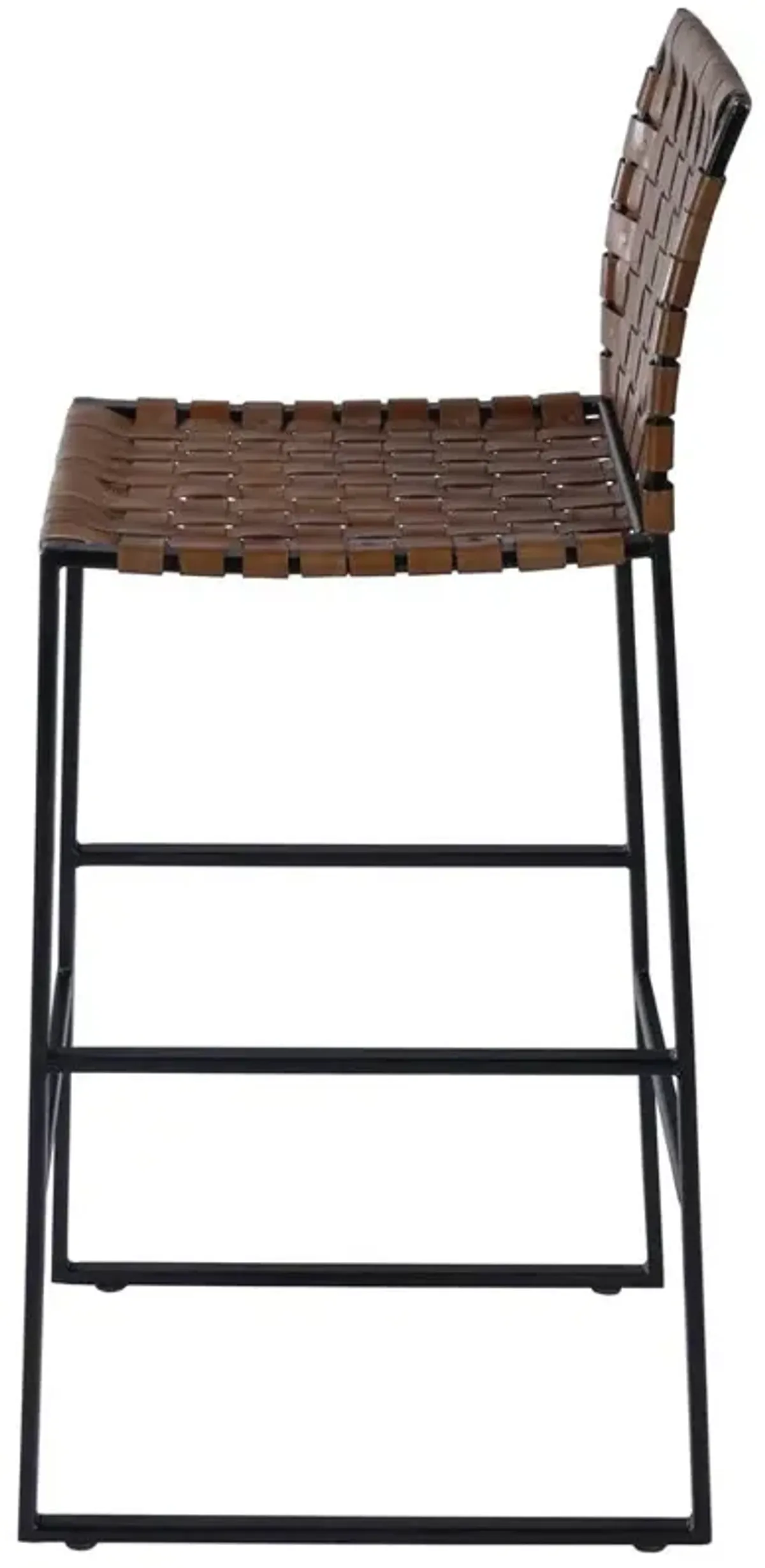 Belen Kox Rustic Woven Leather Bar Stool, Belen Kox